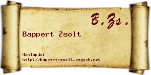 Bappert Zsolt névjegykártya
